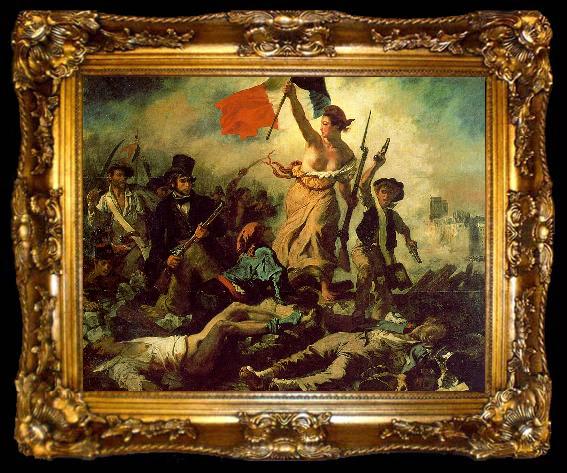 framed  Eugene Delacroix Liberty Leading the People, ta009-2